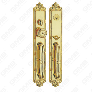 Brass Outside Villa Door Handle Application locd American luxurious locks (UT9801-GPB)