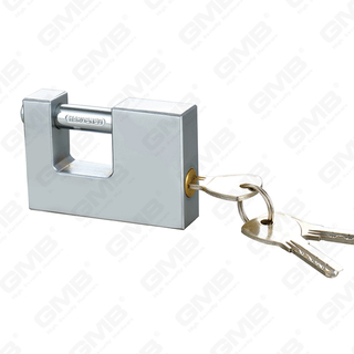 Solid iron body with chrome nickel plated or silver painting Rectangular Iron Padlock (098)