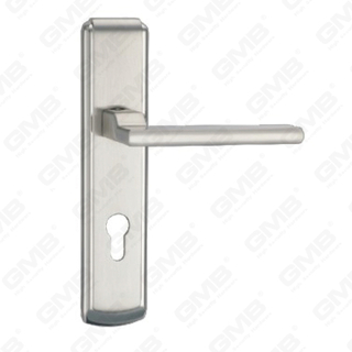 Door Handle Pull Wooden Door Hardware Handle Lock Door Handle on Plate for Mortise Lockset by Zinc Alloy or Steel Door Plate Handle (ZM83848-K)