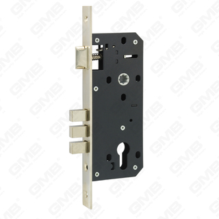 High Security Mortise Door lock 3 square pin Steel brass deadbolt Zamak Brass latch cylinder hole Lock Body [945-11A-3F]